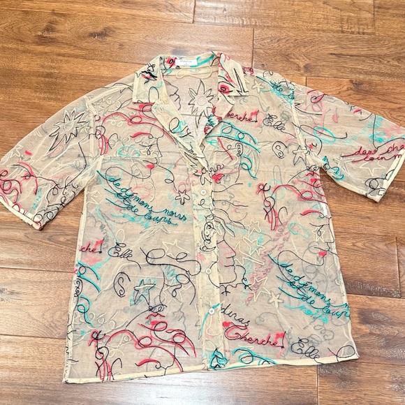 Aritzia Babaton Consolas Button-up Shirt size S - Picture 4 of 9